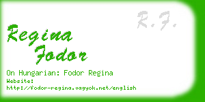 regina fodor business card